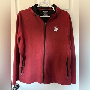 Men's Alaskan Hardgear by Duluth Burgundy Zip-Up Sweater XL